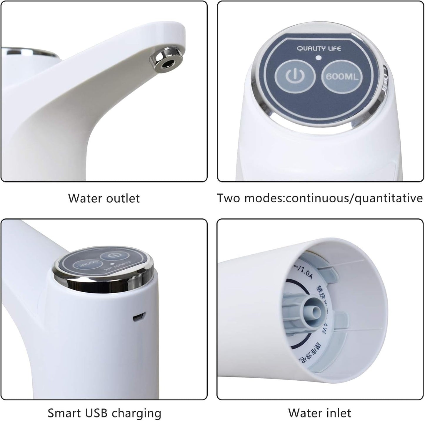 Rechargeable Electric Water Bottle Pump
