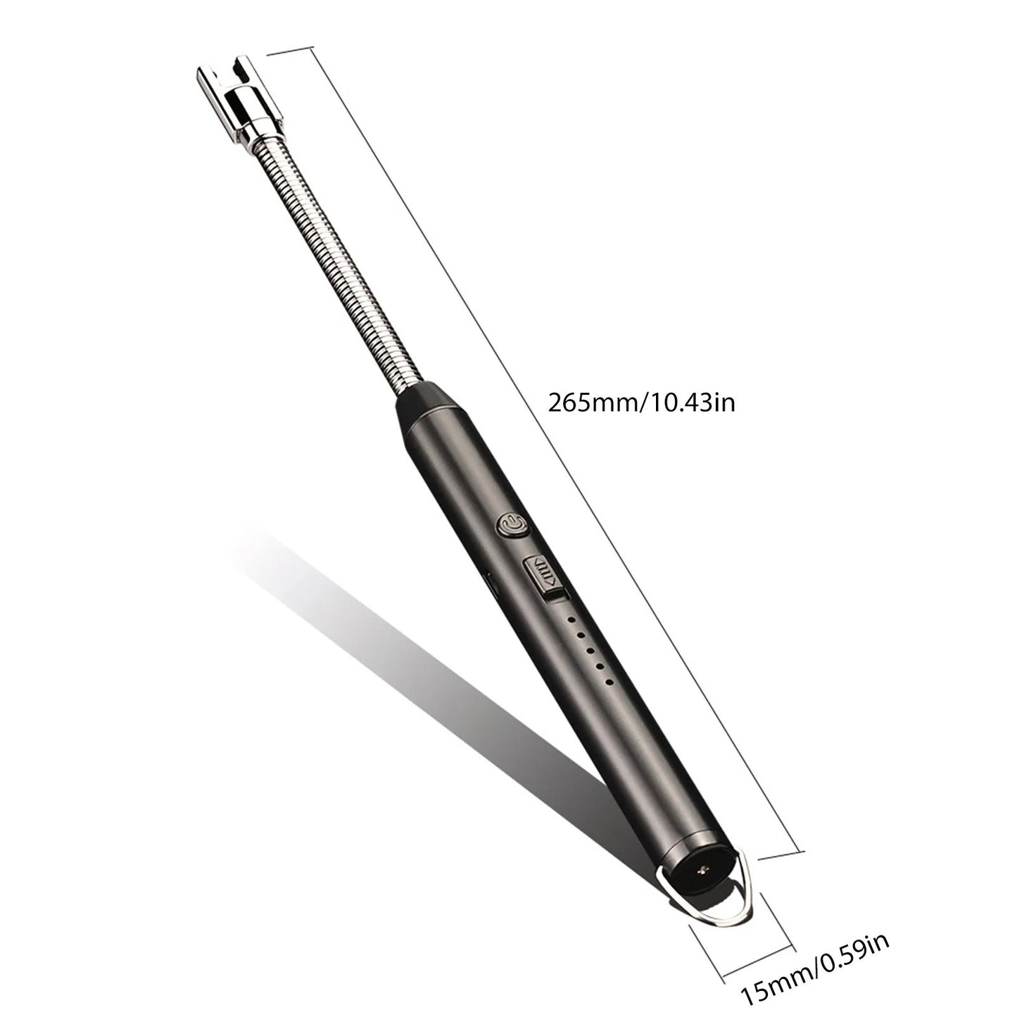 60° Outdoor Kitchen Lighter Usb Rechargeable Portable Electronic Arc Lighter Flexible Neck Safety Lock Windproof Eco Friendly Design (Random Colors)